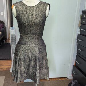 Golden flare dress
